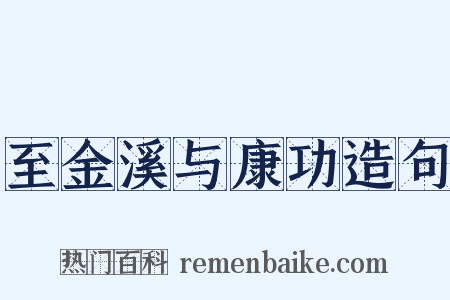 至金溪与康功造句是什么意思的图片